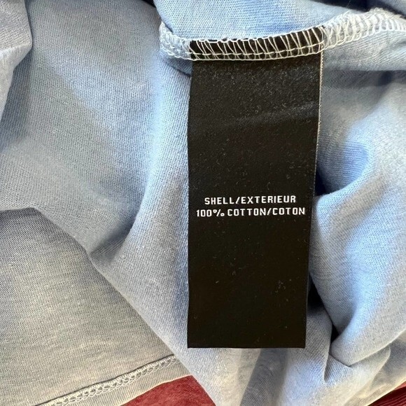 7 for all mankind  light blue tee women  distressed front pocket tee size M boho - Picture 13 of 13